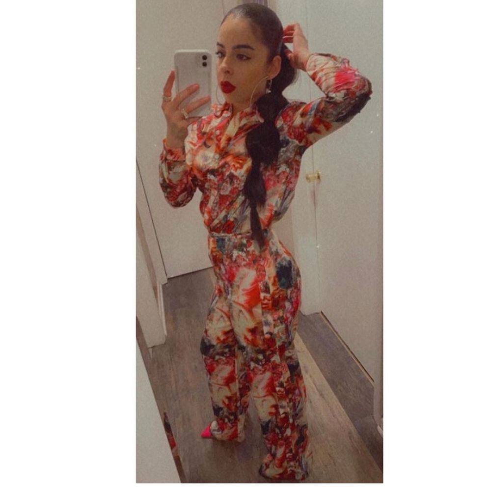 High waist wide leg pants